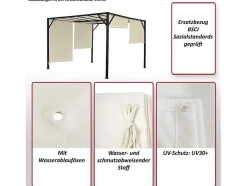 Vente-unique Prieel, Pergola, Gazebo En Kiosk-Vervangen Overkapping Voor Pergola Beja, Bordeaux-Rood