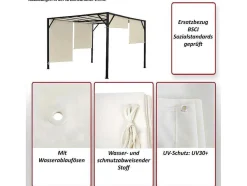 Vente-unique Prieel, Pergola, Gazebo En Kiosk-Vervangen Overkapping Voor Pergola Beja, Taupe