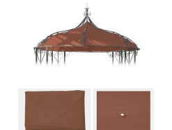 Vente-unique Prieel, Pergola, Gazebo En Kiosk-Vervangen Overkapping Voor Pergola Cabrera, Terracotta-Bruin