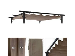 Vente-unique Prieel, Pergola, Gazebo En Kiosk-Vervangende Afdekking Voor Pergoladak Mcw-C42, Taupe-Bruin