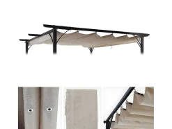 Vente-unique Prieel, Pergola, Gazebo En Kiosk-Vervangende Afdekking Voor Pergoladak Mcw-C42, Creme