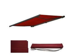 Vente-unique Buitenzonwering-Vervangingshoes Voor Luifel H124, Acryl Bordeaux-Rood