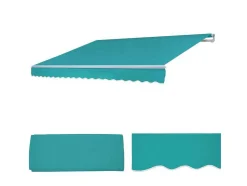 Vente-unique Buitenzonwering-Vervangingshoes Voor Luifel Mcw-E49, Polyester Turquoise