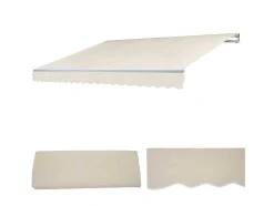 Vente-unique Buitenzonwering-Vervangingshoes Voor Luifel H791, Acryl Creme