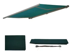 Vente-unique Buitenzonwering-Vervangingshoes Voor Luifel H122, Polyester Blauwgroen