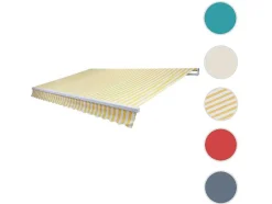 Vente-unique Buitenzonwering-Vervangingshoes Voor Luifel Mcw-E49, Polyester Geel-Wit