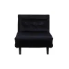 Vente-unique Uitklapbare Fauteuil-Vicky Slaapbank ,Fauteuil Velours Zwart.