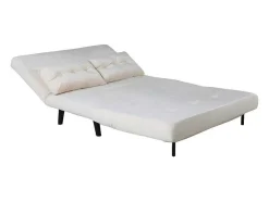 Vente-unique Stoffen Zitbank-Vicky Slaapbank Velours Beige.