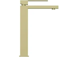 Shower & Design Kraan-Vierkante Hoge Mechanische Mengkraan - H29,5 Cm - Goud Met Satijnglans - Vipava