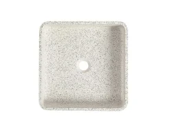 Shower & Design Wastafel-Vierkante Wastafel Om Te Plaatsen Van Terrazzo - L39 X B39 Cm - Stochi