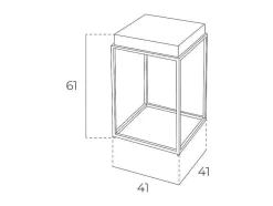 Angel Cerda Bijzettafel-Vierkante Witte Hoektafel 2041