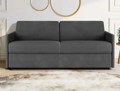 Vente-unique 2En 3-Zitsbank-Vierzits Express Bedbank Van Stof Calife - Grijs - Slaap Afmeting 160 Cm - Matras 22 Cm