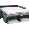 Vente-unique Slaapbank Met Matras-Vierzits Express Slaapbank - Stof - Blauw - Matras 14 Cm - Bevis