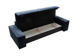 Vente-unique Vierzitsbank-Vierzits Slaapbank Amelia Van Pascal Morabito - Ribfluweel - Blauw