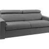 Vente-unique 2En 3-Zitsbank-Vierzits Slaapbank Van Stof Vizir - Grijs - Slaapafm. 160 Cm - Matras 22 Cm Van Met Vormgeheugen