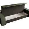 Vente-unique Speciale Modellen Zitbanken & Fauteuils-Vierzitsslaapbank Van Groen Velours Met Textuur Amelia