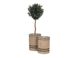 Vente-unique Decoratieobject Voor Binnen-Vinh Planten Schuilplaatsen Set Van 2 Stuks. Buitenshuis Naturel.