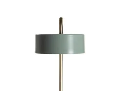 OZAIA Lamp-Vintage Staande Lamp Otilie - Metaal - 24 X 16 X 40 Cm - Olijfgroen En Goudkleurig