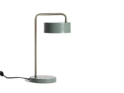OZAIA Lamp-Vintage Staande Lamp Otilie - Metaal - 24 X 16 X 40 Cm - Olijfgroen En Goudkleurig