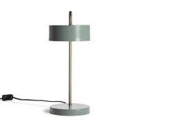 OZAIA Lamp-Vintage Staande Lamp Otilie - Metaal - 24 X 16 X 40 Cm - Olijfgroen En Goudkleurig