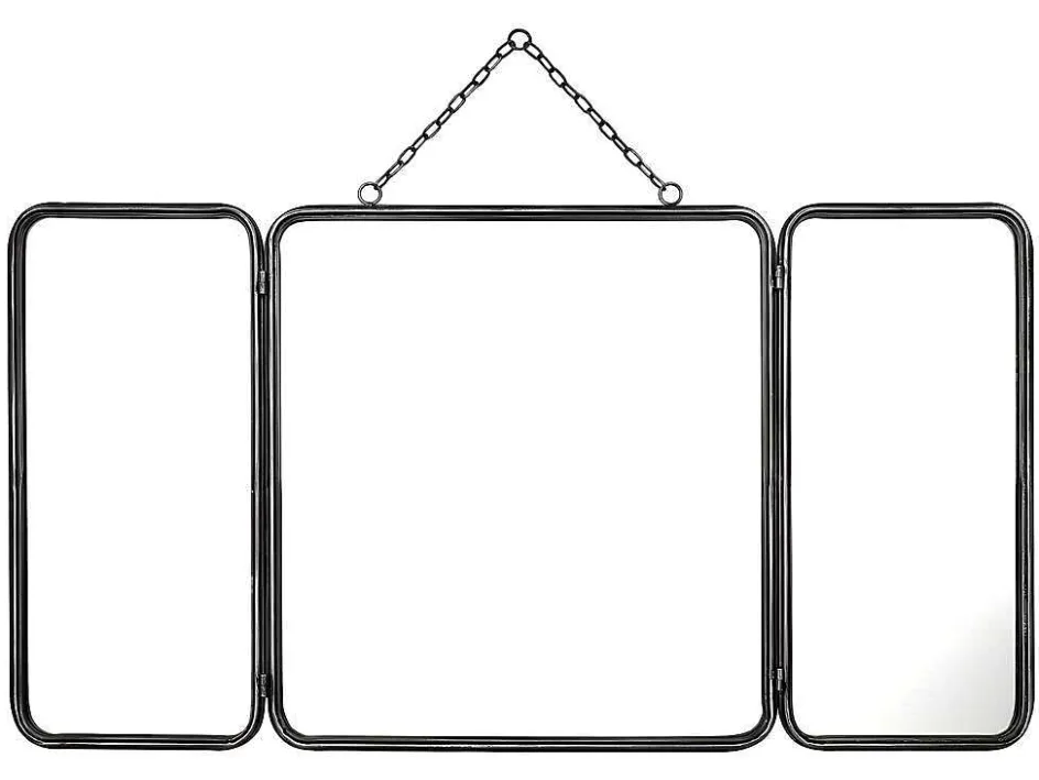 OZAIA Spiegel-Vintage-Spiegel In 3 Delen Ceronne - B60 X H112 Cm - Metaalgrijs