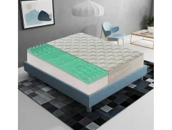 I Love Sleep Matras Met Vormgeheugen-Visco-Elastisch Schuimmatras - 5 Cm Schuim - 9 Comfortzones - Hoogte 25 Cm 180X200 Cm