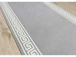 RugsX Klein Tapijt-Vloerbekleding Bcf Morad Grek Grieks Grijs 60 Cm 60X120 Cm