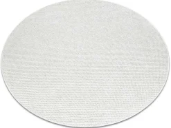 RugsX Tapijt Rond-Vloerkleed Casablanca Plus Rond Creme Eenkleurig, Lus Cercle 150 Cm