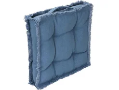 OZAIA Aanbiedingen: Woonaccessoires-Vloerkussen Van Katoen - 45 X 45 Cm - Blauw - Honduras