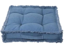 OZAIA Aanbiedingen: Woonaccessoires-Vloerkussen Van Katoen - 45 X 45 Cm - Blauw - Honduras