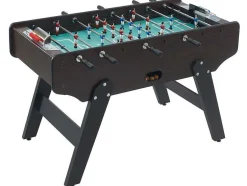 Vente-unique Spel Voor Binnen-Voetbaltafel Van Mdf Met Eiken Effect - B153 X D77.6 X H96 Cm - Donker Naturelkleur - Edinson