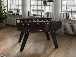 Vente-unique Spel Voor Binnen-Voetbaltafel Van Mdf Met Eiken Effect - B153 X D77.6 X H96 Cm - Donker Naturelkleur - Edinson