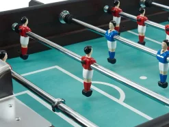 Vente-unique Spel Voor Binnen-Voetbaltafel Van Mdf Met Eiken Effect - B153 X D77.6 X H96 Cm - Donker Naturelkleur - Edinson