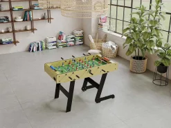 Vente-unique Spel Voor Binnen-Voetbaltafel Van Naturel Houtkleurig Mdf - Opklapbaar - L121 X B61 X H79 Cm - Horton