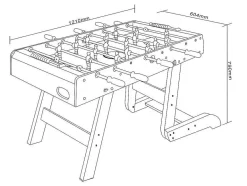 Vente-unique Spel Voor Binnen-Voetbaltafel Van Naturel Houtkleurig Mdf - Opklapbaar - L121 X B61 X H79 Cm - Horton