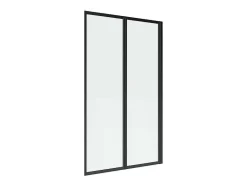 Shower & Design Badscherm-Vouwbaar Badscherm In Metaal Matzwart Industriele Stijl 80 X 140 Cm District