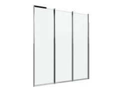 Shower & Design Badscherm-Vouwbaar Badscherm In Metaal Chroom 120 X 140 Cm District