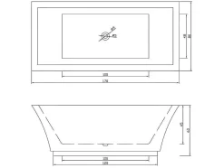 ELITESHOPPING Vrijstaand Bad-Vrijstaand Bad 170 X 80 Cm + Kolommengkraan Heaven