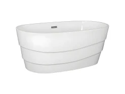 Shower & Design Vrijstaand Bad-Vrijstaand Designbad - 200 L - 150 X 72 X 58 Cm - Wit - Dominika