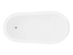 Shower & Design Vrijstaand Bad Op Pootjes-Vrijstaand Retrobad Met Gouden Leeuwenpoten - 200 L - 145 X 74 X 77 Cm - Wit - Nisos Ii