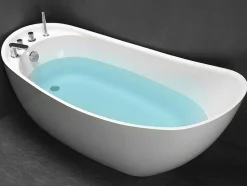 Shower & Design Vrijstaand Bad-Vrijstaande Badkuip Natalia - Eenpersoons - 220L- 150X75Xh70Cm - Wit