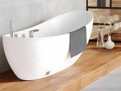 Shower & Design Vrijstaand Bad-Vrijstaande Badkuip Natalia - Eenpersoons - 220L- 150X75Xh70Cm - Wit