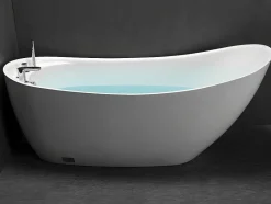 Shower & Design Vrijstaand Bad-Vrijstaande Badkuip Natalia - Eenpersoons - 220L- 150X75Xh70Cm - Wit