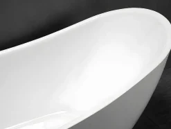 Shower & Design Vrijstaand Bad-Vrijstaande Badkuip Natalia - Eenpersoons - 220L- 150X75Xh70Cm - Wit