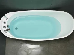 Shower & Design Vrijstaand Bad-Vrijstaande Badkuip Natalia - Eenpersoons - 170X75X73Cm - 282L - Wit