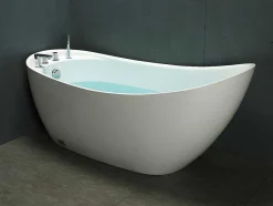 Shower & Design Vrijstaand Bad-Vrijstaande Badkuip Natalia - Eenpersoons - 170X75X73Cm - 282L - Wit
