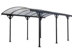 EXPERTLAND Carport-Vrijstaande Carport Van Aluminium Genaro - Grijs - 15,3 M