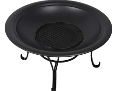 Vente-unique Buitenkeuken-Vuurkorf Van Staal Mizar - D75 X H55 Cm - Zwart