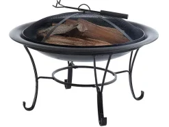 Vente-unique Buitenkeuken-Vuurkorf Van Staal Mizar - D75 X H55 Cm - Zwart