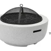 Vente-unique Buitenkeuken-Vuurkorf-Grill Van Mgo - L60,5 X D60,5 X H42,5 Cm - Garmona